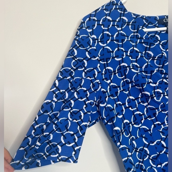 Chaps Royal Blue Sleeved Dress Size Medium - Picture 4 of 5